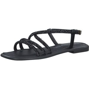 Marco Tozzi dames sandaal zwart glitter