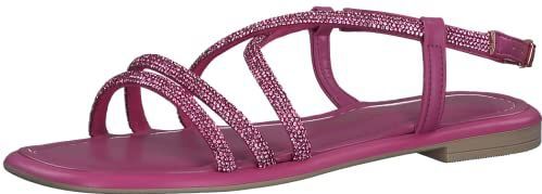 Marco Tozzi - Damessandaal - Roze - Glitter - Imitatieleer