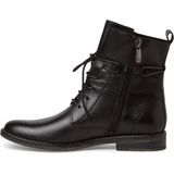 MARCO TOZZI MT Feel and Leather Dames Lace Boot Flat - BLACK