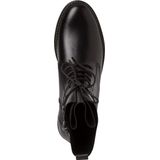 MARCO TOZZI MT Feel and Leather Dames Lace Boot Flat - BLACK