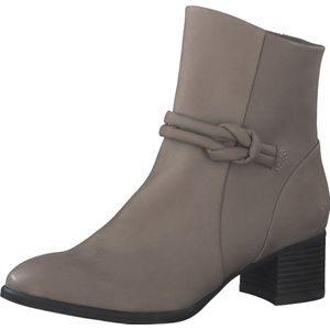 MARCO TOZZIeather upper and Feel Me insole Dames Boot Heel - TAUPE NUBUCK
