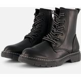 Marco Tozzi Veterboots zwart Synthetisch