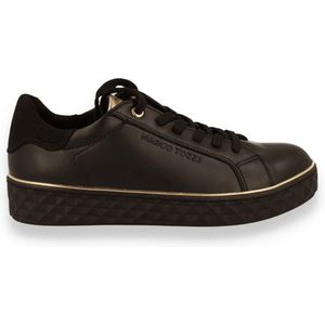 MARCO TOZZI dames 2-23705-41 Sneaker, Black/Gold, 40 EU