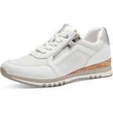 Marco Tozzi - 2/282-20 - Damesschoen - Wit - Imitatieleer - Vetersluiting en Ritssluiting