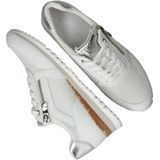 Marco Tozzi - 2/282-20 - Damesschoen - Wit - Imitatieleer - Vetersluiting en Ritssluiting