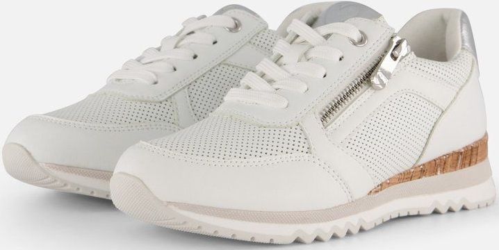 Marco Tozzi - 2/282-20 - Damesschoen - Wit - Imitatieleer - Vetersluiting en Ritssluiting