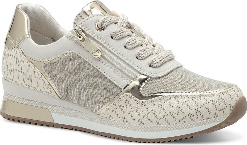 Marco Tozzi - Dames Sneaker - F-breedte - Textiel/Synthetisch - Zwart