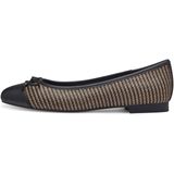 Marco Tozzi - 22103-098 Instapper - Zwart/Beige - Kunststof/Textiel