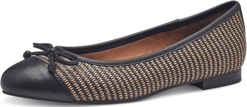 Marco Tozzi - 22103-098 Instapper - Zwart/Beige - Kunststof/Textiel