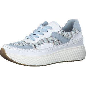 MARCO TOZZI MT Soft Lining + Feel Me - removable insole Dames Sneaker - WHITE/LIGHT BLUE - Maat 41