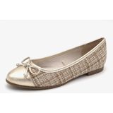 Marco Tozzi - Instappers - Beige - Textiel - Soft Foam Voetbed