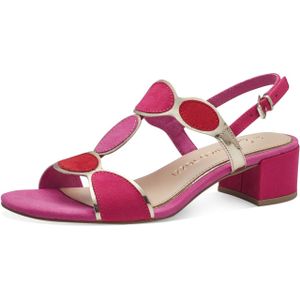 MARCO TOZZI Sandalette, Blockabsatz, Sommerschuh, Riemchensandale mit verstellbarer Schnalle