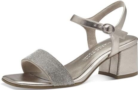 MARCO TOZZI Heeled Sandal by Guido Maria Kretschmer 2-28227-42 dames, Platinum, 36 EU