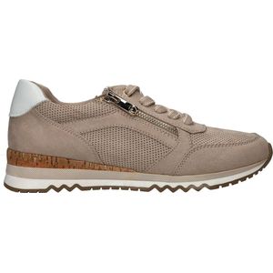 Marco Tozzi, Beige Vegan Sneaker met Rits Beige, Dames, Maat:39 EU