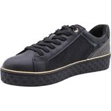 Marco Tozzi - Line - Vrijetijdsschoen - Zwart/Kombi - Materiaal met Contrasterende Details