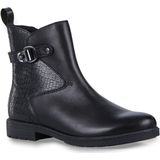 MARCO TOZZI - Enkellaarsjes - Zwart - Plat - Leren Aandeel