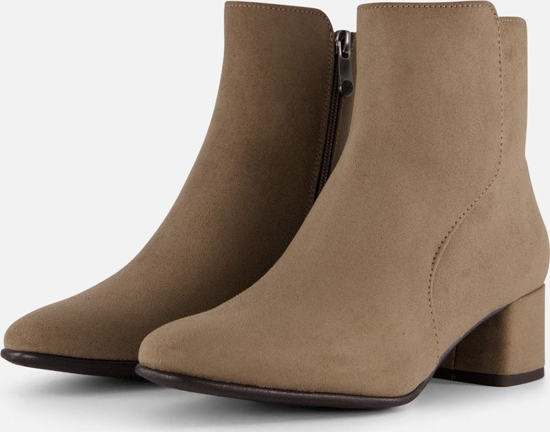 Marco Tozzi Enkellaarsjes taupe Textiel - Dames