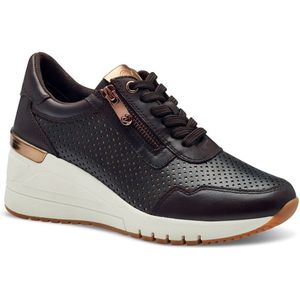 MARCO TOZZI - 2-23715-43 - Damessneakers - Mokka Comb - Leer/Synthetisch