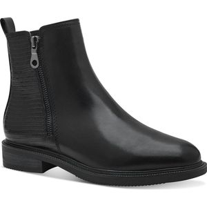 MARCO TOZZI Enkellaarzen - Zwart - Leer/Synthetisch - Ritssluiting