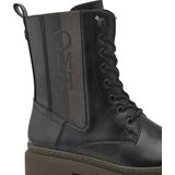 Marco Tozzi - 2-85207-43 - Dames Enkellaarsje - Zwart - Synthetisch