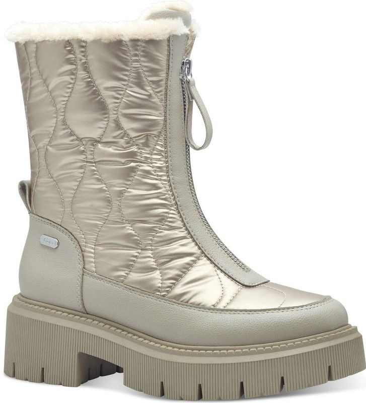 Marco Tozzi - Enkellaarsje - Zwart - Textiel/Synthetisch - F-breedte