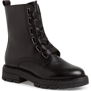 Marco Tozzi - Dames Enkellaarsje - Zwart - Synthetisch - Rits