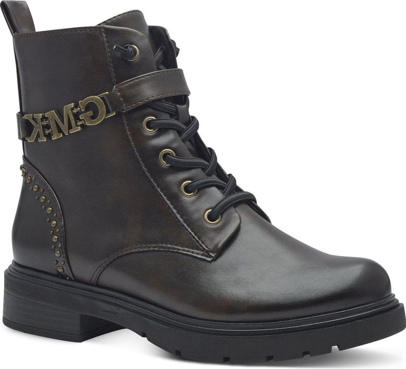 MARCO TOZZI by GMK Schnürboots "VERICO", Blockabsatz, Schnürstiefelette, Chunky Boots mit Gummizug-Schnürung