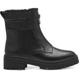 Marco Tozzi - Enkellaarsje - Zwart - Textiel/Synthetisch