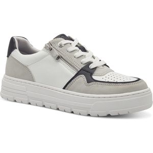 Marco Tozzi - Baskets - Wit Zwart - Leer - Comfort Technologie