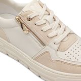 MARCO TOZZI - 2-23755-44 - Damessneakers - Crème - Veganistisch - Uitneembare Binnenzool