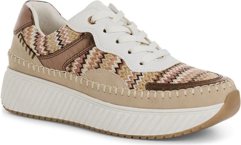 Marco Tozzi - Dames Sneaker - Blauw - Textiel/Kunststof - F-breedte