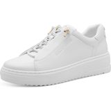 Marco Tozzi - Slip-on Sneakers - Vrijetijdsschoen - Wit - Plateau Hak