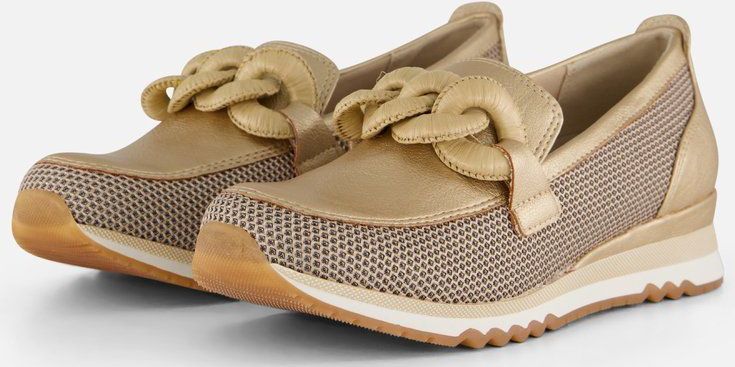 Marco Tozzi - Instappers - Goud - Textiel - Comfort Binnenzool