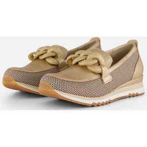 Marco Tozzi - Instappers - Goud - Textiel - Comfort Binnenzool