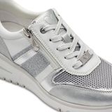 Sneakers Laag - Imitatieleer - Color-Blocking - Gevoerd - Ritssluiting