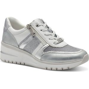 Sneakers Laag - Imitatieleer - Color-Blocking - Gevoerd - Ritssluiting