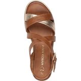 MARCO TOZZI - 2-28705-44 - Damessandalen - Bruin - Leer