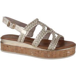 Marco Tozzi - 2-28700-44-940 Sandalen - Metallic - Imitatieleer - Textiel Binnenvoering - Rubber Zool