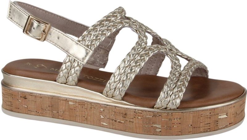 Marco Tozzi - 2-28700-44-940 Sandalen - Metallic - Imitatieleer - Textiel Binnenvoering - Rubber Zool