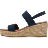MARCO TOZZI - Sandalen - Blauw - Textiel - Talon Compensé