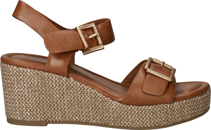 MARCO TOZZI - Keilsandaal - Cognac - Synthetisch Materiaal