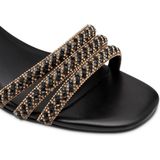 Marco Tozzi - Dames Sandaal - Zwart - Synthetisch - Blokhak 5,5 cm