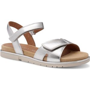 Marco Tozzi - Dames Sandaal - Zwart - Leer - Klittenbandsluiting