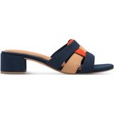 Marco Tozzi - Dames Slipper - Blauw - Textiel - F-breedte