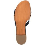 Marco Tozzi - Dames Slipper - Blauw - Textiel - F-breedte