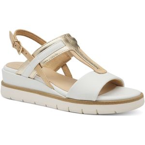 MARCO TOZZI Platte Sandalen - White - Textiel/Synthetisch - Comfortabele Voering