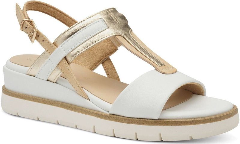 MARCO TOZZI Platte Sandalen - White - Textiel/Synthetisch - Comfortabele Voering