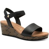 MARCO TOZZI Sandalen - Zwart - Leder - Zachte Feel Me Zool