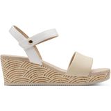 Marco Tozzi - Dames Sandaal - Zwart - Leer en Synthetisch - F-breedte