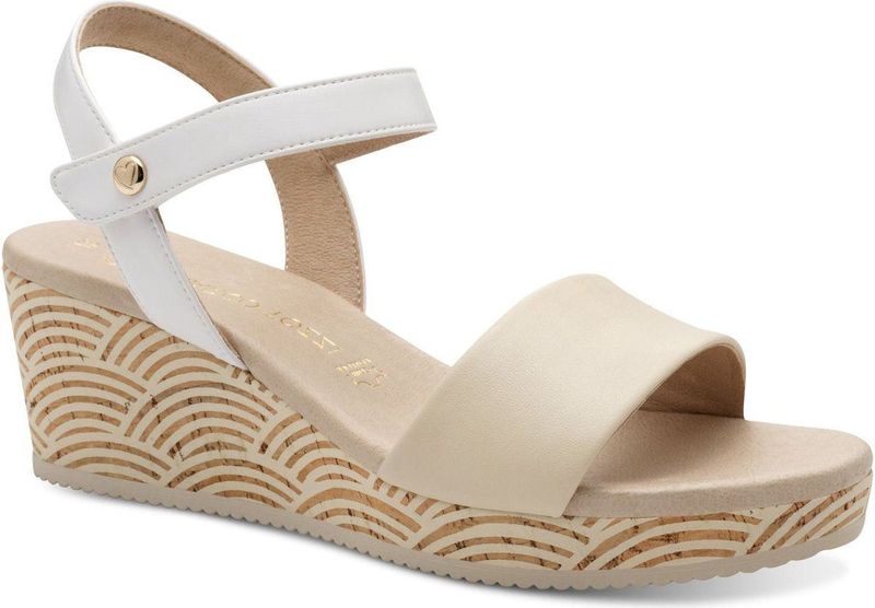 Marco Tozzi - Dames Sandaal - Zwart - Leer en Synthetisch - F-breedte